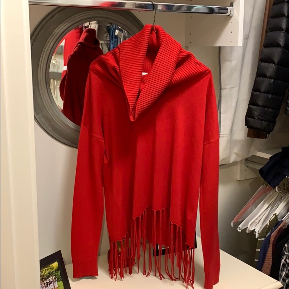 Red Cowl Neck Sweater